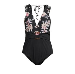 NWT Time and Tru Floral Garden Swimsuit Size S